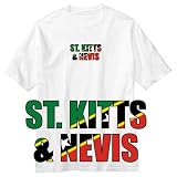 T-Shirt White  Flag St. Kitts & Nevis  Country