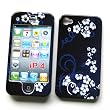 Apple iPhone 4 & 4S Snap-on Protector Hard Case Image Cover "Midnight Flowers" Design