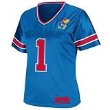 NCAA Women's Kansas Jayhawks Stadium Printed Football Jersey (Royal, Medium)