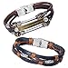 Zhenhui Mens Womens Fashion Black Brown Braided Leather Wrap Wrist Bracelet Jewelry
