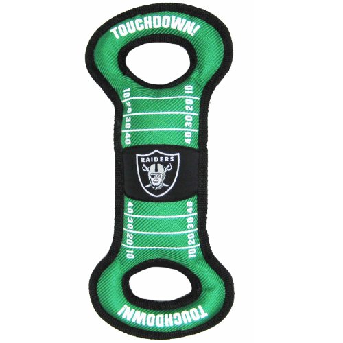 Detail image Pets First Oakland Raiders Pet Field Squeak Tug Toy