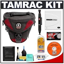 Tamrac 5513 Adventure Zoom 3 Camera Bag (Red) + Accessory Kit for Canon Rebel XSi, XS, T1i, XTi, 40D, 50D, Nikon D40, D60, D5000, D90, D300, D700, Olympus Evolt E-30, E-450, E-520, E-620, and Sony Alpha A200, A300, A350, A700 Digital SLR Cameras