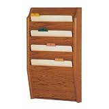 1 Pocket Oak File Folder, Dark Red Mahogany Finish