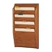 3 Pocket Oak File Holder, Medium Oak Finish