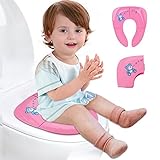Beautyhouse 折りたたみ式 幼児用補助便座 おまる 赤ちゃん 可愛い 安全 無毒 子供用トイレ便座 外出 ショッピング トイレトレーニング 家庭用 旅行用 持ち運び 携帯型　便座カバー　補助