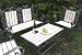 Kitchen & Housewares : Shabby Chic Iron Table & Chairs Garden Furniture