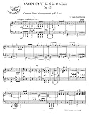 Beethoven Symphony No. 5, Op. 67 (Piano Transcription by F. Liszt): Instantly download and print sheet music