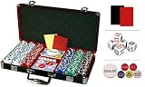 New premium 300 Clay Composite 11.5 gram Dice Poker chips set w/6 Dealer Buttons & 2 Cut Cards