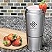 HomeLife Solutions 24oz Stainless Steel Protein Shaker with a Built-in 6.5 oz Powder Container and a Built-in Agitator