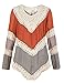 VIISHOW Women's V-Neck Long Sleeve Knit Splice Irregular Hem Blouse Tops
