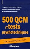 Revue JEUNES EDITIONS Studyrama  / 500 QCM et tests psychotechniques