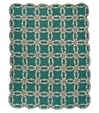 Quilt Twin Green Double Wedding Ring