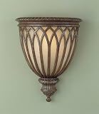 Murray Feiss WB1238BRB One-Light Stirling Castle Collection Wall Bracket, British Bronze with Antique Excavation Glass Shade