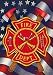 Patriotic Firefighter - Garden Size 12 X 18 Decorative Outdoor Flag