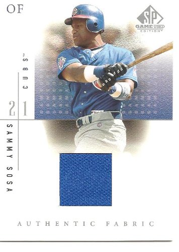 Sammy Sosa 2001 SP Game Used Edition Authentic Fabric Jersey Card SS(R)