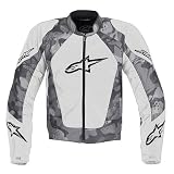 Alpinestars Sniper Air Flo Men's Textile Sports Bike Racing Motorcycle Jacket - Color: White, Size: Medium