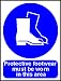Foot Protection Sign protective Footwear Must Be Worn In