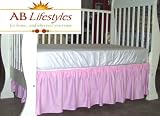 Crib Dust Ruffle 14 Gathered Color: Pink