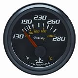Equus 6232 Water Temperature Gauge - Black