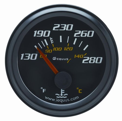 Equus 6232 Water Temperature Gauge - Black