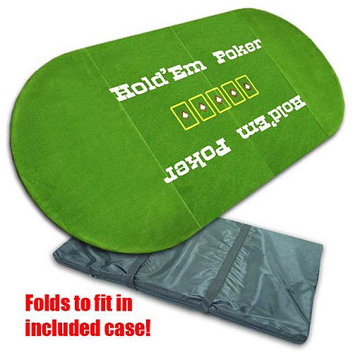Trademark Poker Three-Fold Texas Hold'em Poker Tabletop
