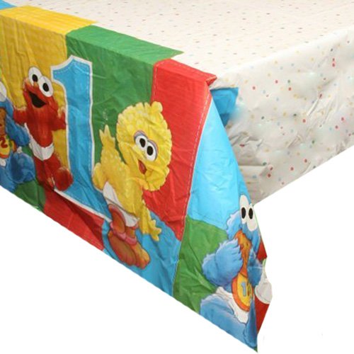 Sesame Street 1st Birthday 54in x 96in Plastic Tablecover