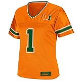 NCAA Women's Miami Hurricanes Stadium Printed Football Jersey (Green, X-Large)