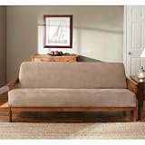 Soft Suede Futon Cover Fabric: (As Shown) Taupe