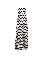 Sexy Strapless Cotton/Polyester Summer Striped Print Evening Dress/Party Dress/Maxi Dress 