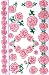 Sparkle Pink Roses Temporary Tattoo