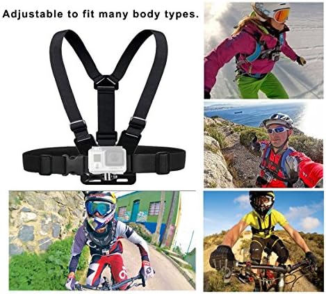 Montego Adjustable Chest Harness for Gopro HD Hero4 Hero3+ Hero3 Hero2 Hero Camera. Suitable for Snowboarding, Mountain Biking/Skiing and Other Outdoor Sports