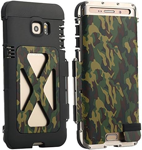 Samsung S7 Edge Case, Lteng Heavy Duty Iron man full Body Armor Hybrid Defender Aluminum Metal Protective Case Cover for Samsung Galaxy S7 Edge (king siver/camo)