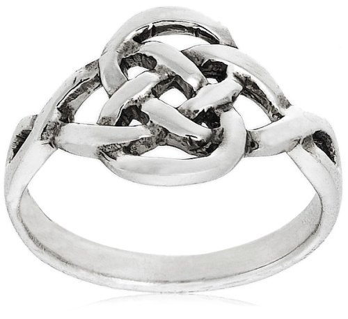 Sterling Silver Center Celtic Design Ring, Size 7