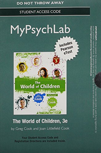 NEW MyPsychLab with Pearson eText -- Standalone Access Card -- for The World of Children (3rd Edition)
