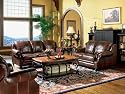 3pc Princeton Tri-Tone Leather Sofa Loveseat & Recliner Chair Set