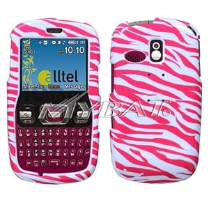 Hot Pink Zebra Snap On Protector Case for Samsung Freeform R351/R350