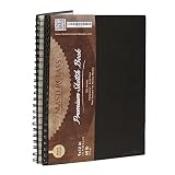 Masterclass Premium 9 Inch by 12 Inch Spiral Bound Hardcover Sketchbook, 100-Sheet, Acid-Free