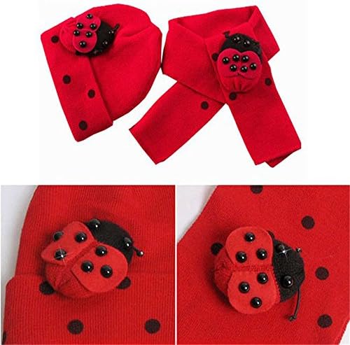 Baby Red Hat, Milazer Toddler Infant Baby Kid Warm Plush Beanie Hat Head Cap Scarf Sets Red