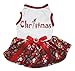 Petitebella Bling Christmas White Shirt Red Snowman Tutu Puppy Dog Dress (Medium)