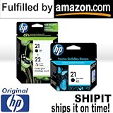 NEW Original HP 21 Black HP 22 Color Ink Cartridge COMBO PACK with BONUS HP 21 Black in Retail Box Packaging 21 Blk = C9351AN 22 Clr = C9352AN 51SAvy8HIbL. SL160 NEW Original HP 21 Black HP 22 Color Ink Cartridge COMBO PACK with BONUS HP 21 Black in Retail Box Packaging 21 Blk = C9351AN 22 Clr = C9352AN