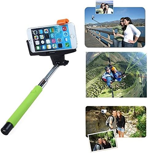 Jgglobe Wireless Bluetooth Selfie Stick Telescopic Mobile Phone Monopod Holder Green