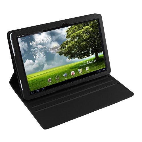 MiniSuit 360 View Rotating Leather 2 in 1 Stand Case for Asus Eee Pad Transformer TF101-A1 10.1-inch Android Tablet-Black