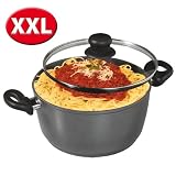 Produkt-Bild: STONELINE &reg; XXL Aluminium Kochtopf, Durchmesser 28 cm, mit Glasdeckel und hochwertiger Antihaftbeschichtung, auch f&uuml;r Induktion