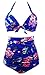 American Trends Women's Vintage High Waist Retro Bikini Swimsuit Set Swimwear