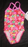 Toddler Girls 1 PC Swimsuit XX Back Red/Pink Confetti