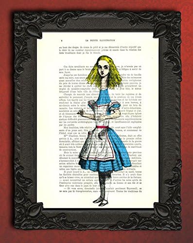 Alice In Wonderland Print Print Art Painting 7.67x11.61in/19.5x29.5cm-Alice In Wonderland Print - Alice In Wonderland Art Print - Vintage Print - Alice Home Decor - Alice In Wonderland Illustration