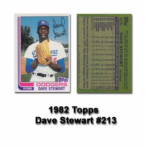 Dave Stewart 1982 Topps MLB Rookie Card