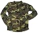 Woodland Camo Long Sleeve Washed Henley Shirt