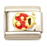 Enamel Ladybug Italian Charm Stainless Steel 9mm