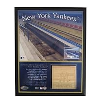 MLB Game Used 2008 Yankee Stadium Bench Piece Plaque